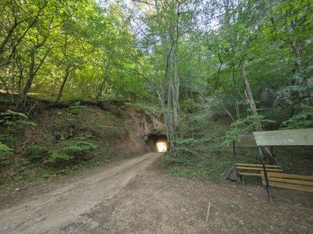 Amazing Summer view of Erma River Gorge near town of Tran, Bulgariaの写真素材