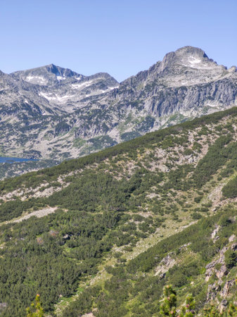 Amazing Summer landscape of Pirin Mountain near Popovo Lake, Bulgariaの写真素材