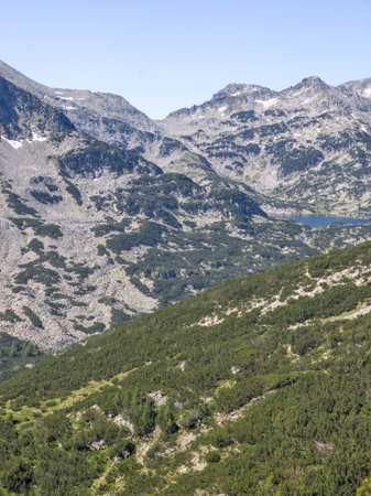 Amazing Summer landscape of Pirin Mountain near Popovo Lake, Bulgariaの写真素材