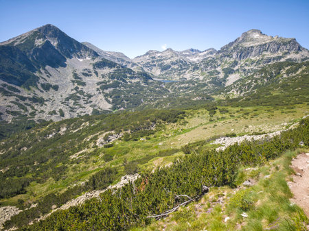 Amazing Summer landscape of Pirin Mountain near Popovo Lake, Bulgariaの写真素材