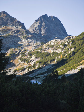Amazing Autumn Landscape of Rila Mountain near Malyovitsa peak, Bulgariaの写真素材