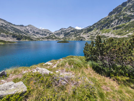 Amazing Summer Landscape of Popovo Lake at Pirin Mountain, Bulgariaの写真素材