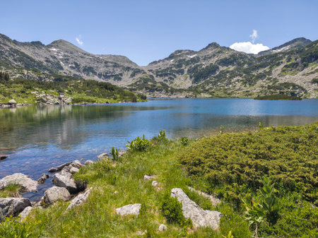 Amazing Summer Landscape of Popovo Lake at Pirin Mountain, Bulgariaの写真素材