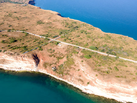 Aerial view of Kaliakra cape, Dobrich Region, Bulgariaの写真素材