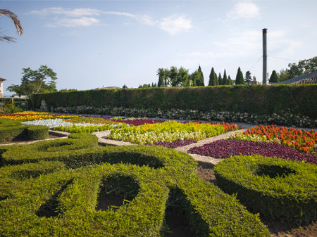Amazing view of Botanical Garden in town of Balchik, Dobrich region, Bulgaria