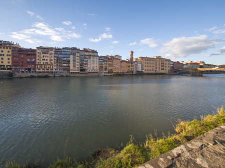 Panorama of The Old Town of city of Florence, Tuscany Region, Italyの写真素材