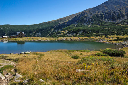 Amazing Summer Landscape of Musalenski lakes, Rila mountain, Bulgariaの写真素材