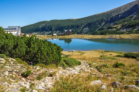 Amazing Summer Landscape of Musalenski lakes, Rila mountain, Bulgariaの写真素材
