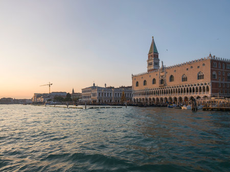 Panorama of The Old Town of city of Venice, Veneto Region, Italyの写真素材