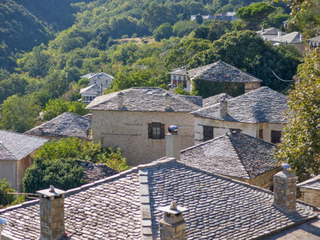 Village of Pinakates at Pelion Mountain, Thessaly, Greece