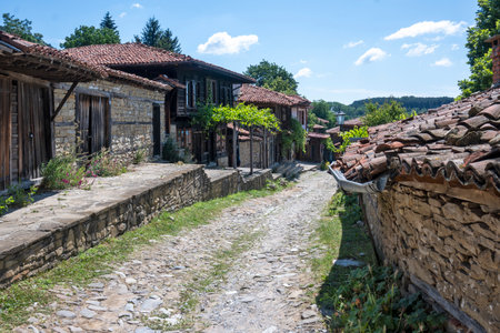 Village of Zheravna with nineteenth century houses, Sliven Region, Bulgariaの写真素材