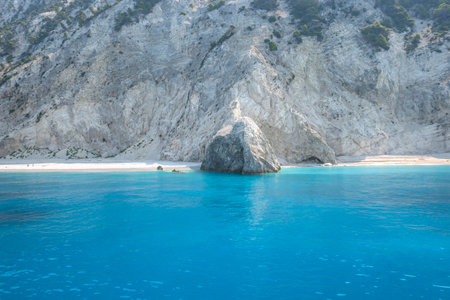 Amazing Panoramic view of coastline of Lefkada, Ionian Islands, Greeceの写真素材