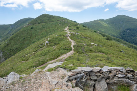 Summer view of Belasitsa Mountain around Kongur peak, Blagoevgrad Region, Bulgariaの写真素材