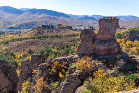 Amazing Autumn view of Belogradchik Rocks, Vidin Region, Bulgariaの写真素材