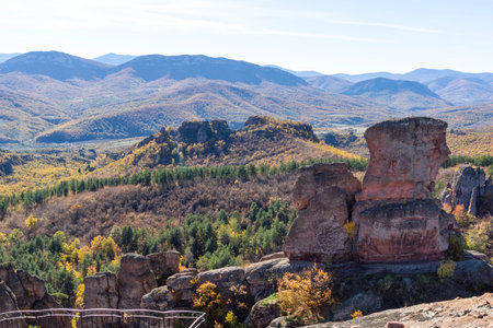 Amazing Autumn view of Belogradchik Rocks, Vidin Region, Bulgariaの写真素材