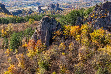 Amazing Autumn view of Belogradchik Rocks, Vidin Region, Bulgariaの写真素材
