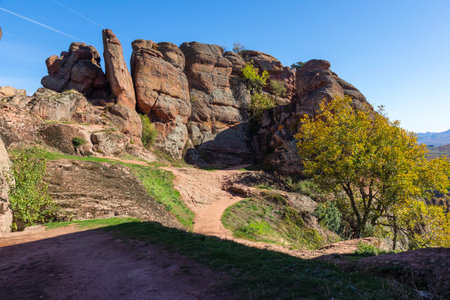 Amazing Autumn view of Belogradchik Rocks, Vidin Region, Bulgariaの写真素材