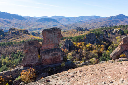 Amazing Autumn view of Belogradchik Rocks, Vidin Region, Bulgariaの写真素材
