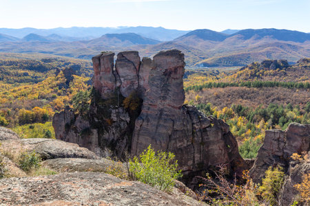 Amazing Autumn view of Belogradchik Rocks, Vidin Region, Bulgariaの写真素材