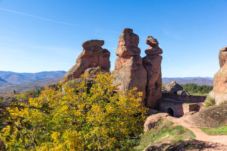 Amazing Autumn view of Belogradchik Rocks, Vidin Region, Bulgariaの写真素材