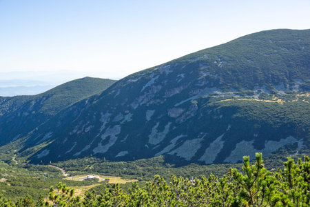 Amazing Summer Landscape of Rila mountain Around Musala peak, Bulgariaの写真素材