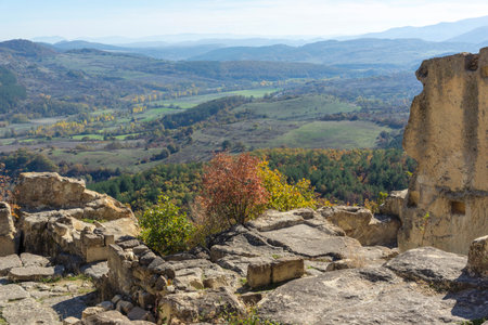 Autumn view of Ruins of Ancient thracian city of Perperikon, Kardzhali Region, Bulgariaの写真素材