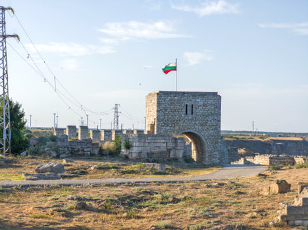 Ancient ruins at Kaliakra cape, Dobrich Region, Bulgariaの写真素材