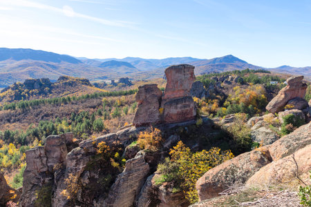Amazing Autumn view of Belogradchik Rocks, Vidin Region, Bulgariaの写真素材