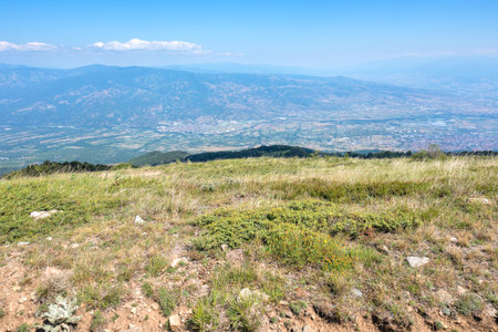 Summer view of Belasitsa Mountain around Kongur peak, Blagoevgrad Region, Bulgariaの写真素材