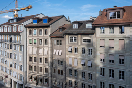 GENEVA, SWITZERLAND - JUNE 18, 2023: Panorama of The Old town of city of Geneva, Switzerland