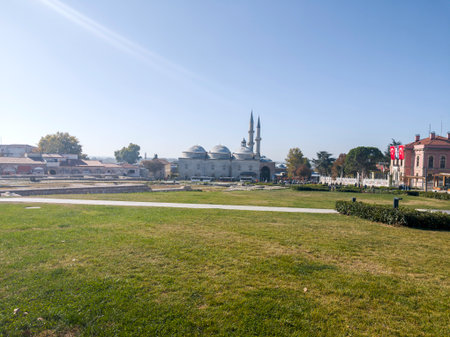 EDIRNE, TURKEY - NOVEMBER 02, 2024: Panoramic view of The center of city of Edirne, East Thrace, Turkeyのeditorial素材