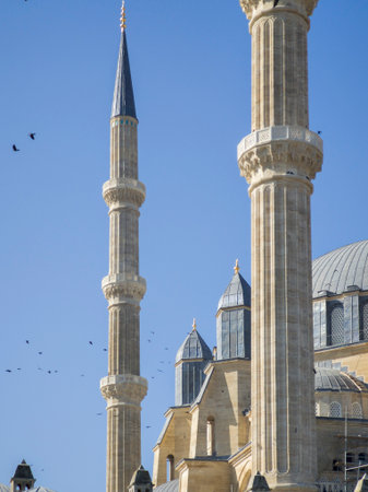 EDIRNE, TURKEY - NOVEMBER 02, 2024: Panoramic view of The center of city of Edirne, East Thrace, Turkeyのeditorial素材