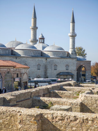 EDIRNE, TURKEY - NOVEMBER 02, 2024: Panoramic view of The center of city of Edirne, East Thrace, Turkeyのeditorial素材