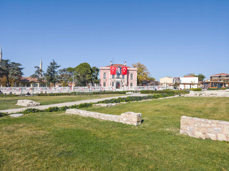 EDIRNE, TURKEY - NOVEMBER 02, 2024: Panoramic view of The center of city of Edirne, East Thrace, Turkeyのeditorial素材