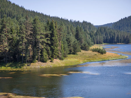 Summer view of Beglika Reservoir, Pazardzhik Region, Bulgariaの写真素材