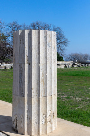 Ancient Ruins of Palace at the Archaeological Site of Aigai, Vergina, Central Macedonia, Greece