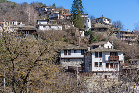 Panorama of Village of Kosovo with Authentic nineteenth century houses, Plovdiv Region, Bulgariaの写真素材