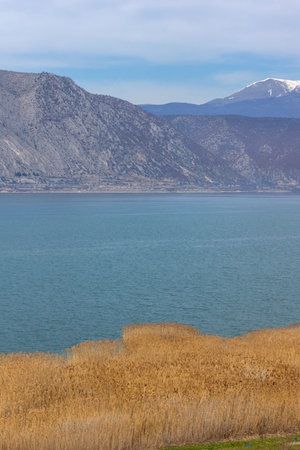 Amazing Panoramic view of Lake Vegoritida, Western and Central Macedonia, Greece