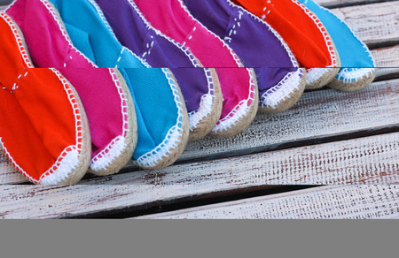 Colorful espadrillesの写真素材