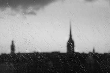 Stockholm at rainy day weatherの写真素材