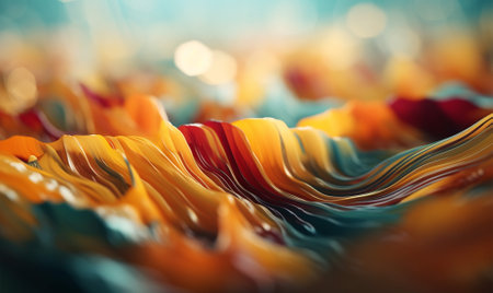 Abstract background of colorful fabric with shallow depth of field, selective focus. Ai generatedの素材