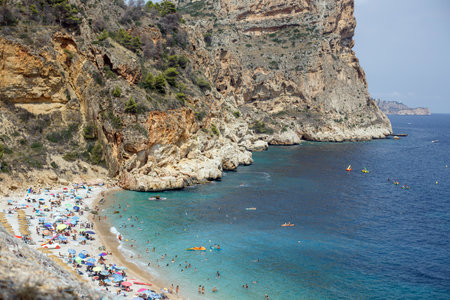 island with blue sea stone beach landscape. High quality photoの写真素材