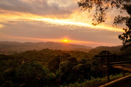 Beautiful landscape, Sunset in mountains.