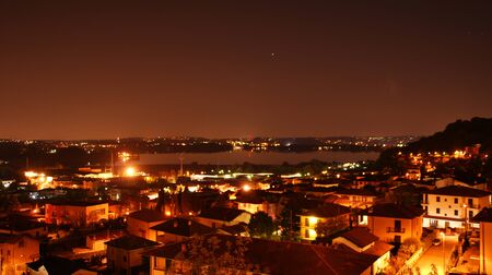 pusiano lake viewの写真素材