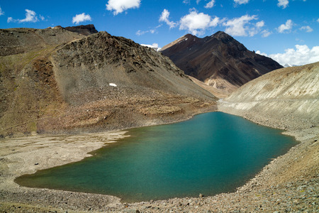Suraj Taal mountain sacred lake (Himachal Pradesh, India)の写真素材