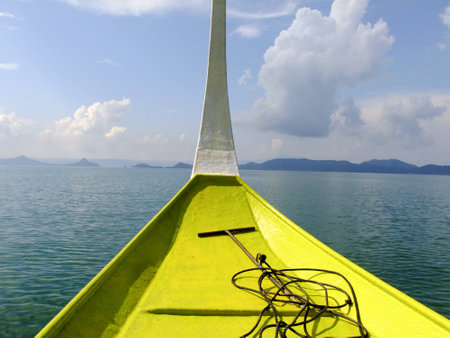 Going by a Vessel to the Horizon of the Philippinesの写真素材