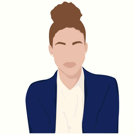 Abstract female portrait. Illustrations of a female portrait. For digital fashion, social media posting, background cover, icon.のイラスト素材