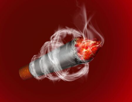 Burning cigaretteの写真素材