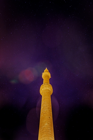 Night Goreme city, Turkeyの写真素材