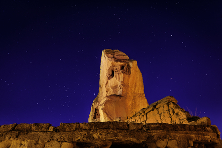 Night Goreme city, Turkeyの写真素材